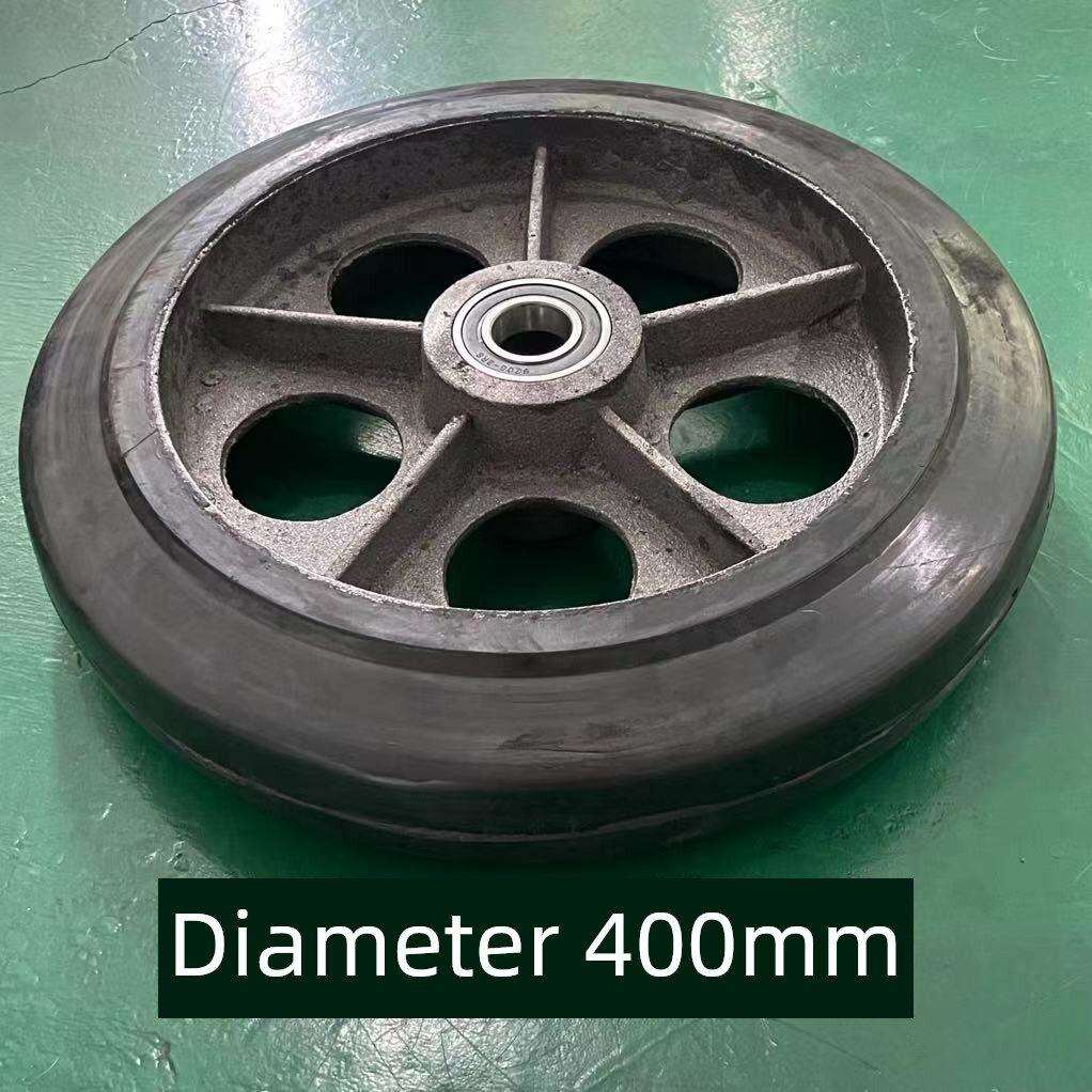16寸胶轮400铁芯橡胶大轮子实心轮子载重轮设备轮子轱辘工具车轮