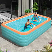 免充气游泳池充气儿童游泳池户外大型家庭水池免安装 打开即用免充