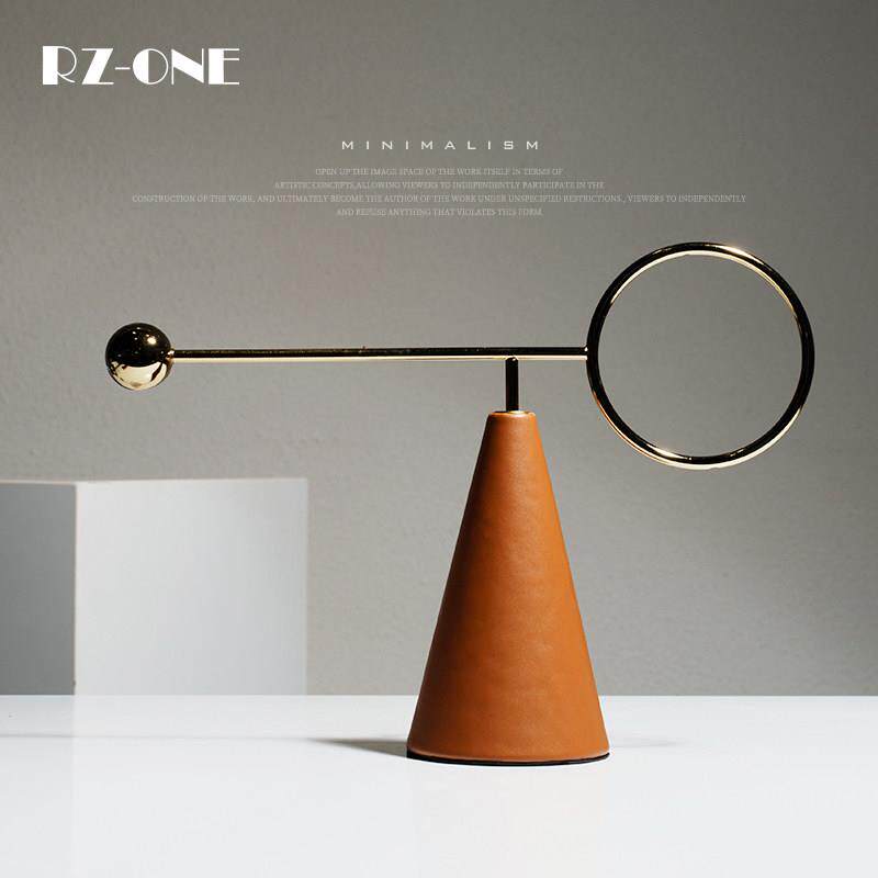 Rzone 现代轻奢平衡几何装饰品样板房茶几托 托盘衣帽间高档软装