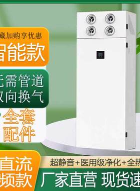 新风换气机无管道净化新风系统立式全热交换商家用室内变频双向流
