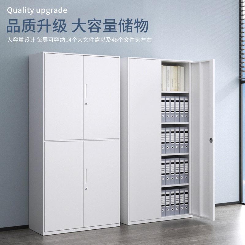 窄边铁皮文件柜子公室带锁收纳柜资料档案凭证柜拆装柜加厚款