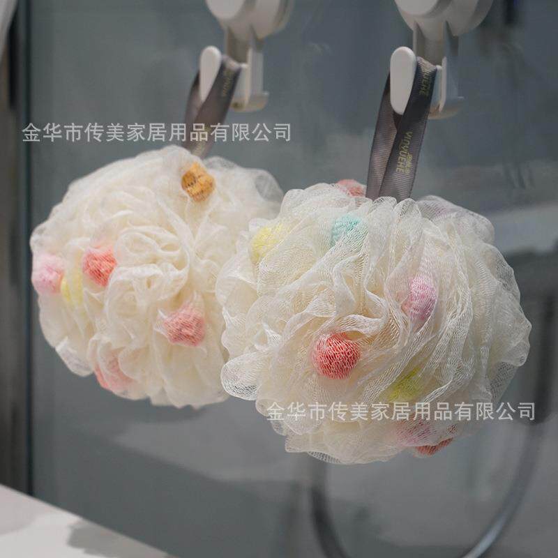 大号海绵浴花按摩气泡沐浴球可爱少女起泡网洗浴用品跨境热销