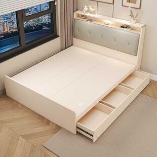 以梵ENF级欧松板床小户型家用主次卧板式储物床榻榻米儿童收纳床