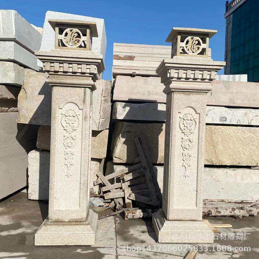 别墅石雕罗马柱 广场柱子大门口室外花岗岩门套罗马柱雕塑厂优惠