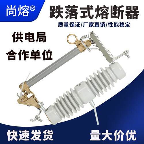 户外高压跌落式熔断器10KVRW12-15/100A200A跌落保险令克开关12KV