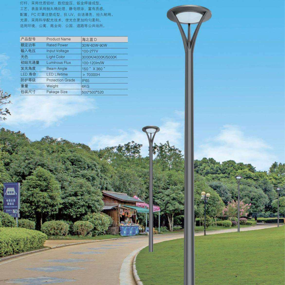 皇广景观灯-海之蓝 D30W60W90W校园公园小区工厂生产安装