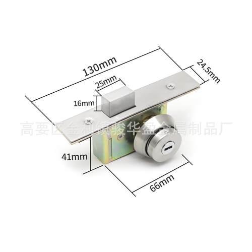 不锈门钢锁有框门锁地弹簧门方JH301合舌锁玻璃铝金门插芯机械隐