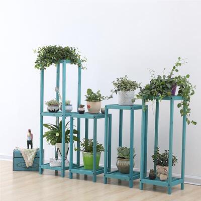 吊5V木四方家实用阳台客厅室内多层多肉OBR子绿萝兰花架防腐置物