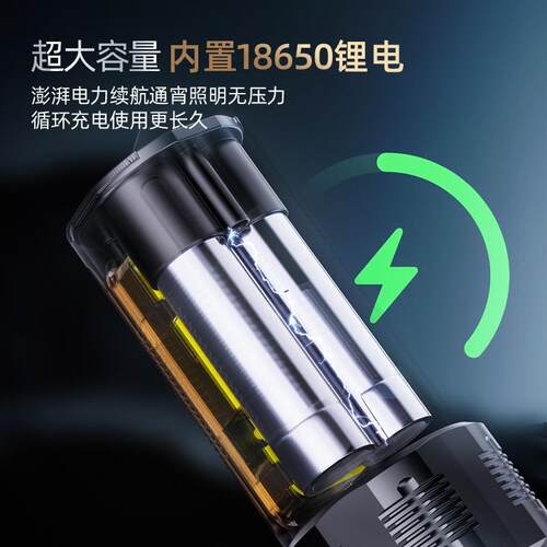 境伸缩充变焦强光手跨电筒数显电户外照X51明带出cob红输蓝警示手