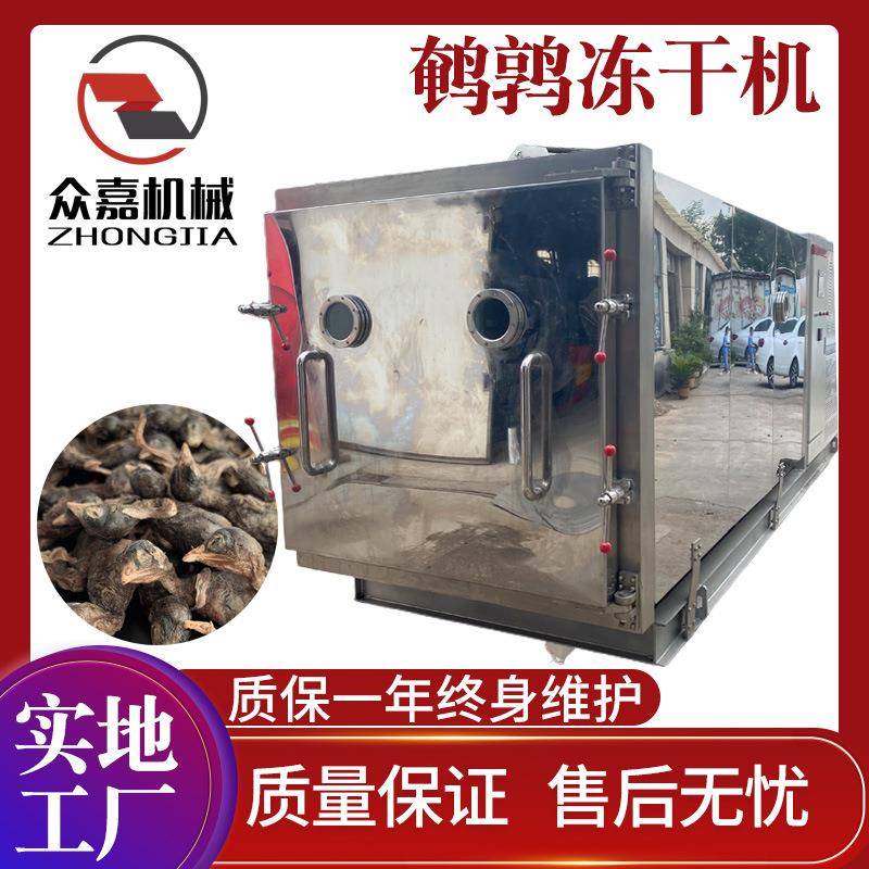 鹌鹑冻干机小鸡仔真空干燥机宠物食品冻干机生骨肉粒冻干设备