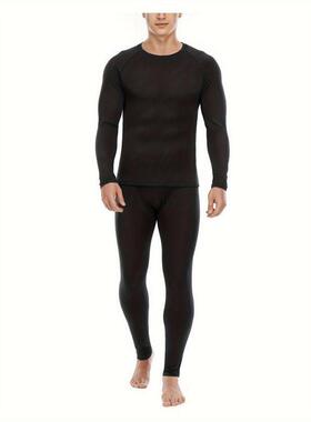 A 74680 Warm Men's Tight Fleece Suit 士保暖套装