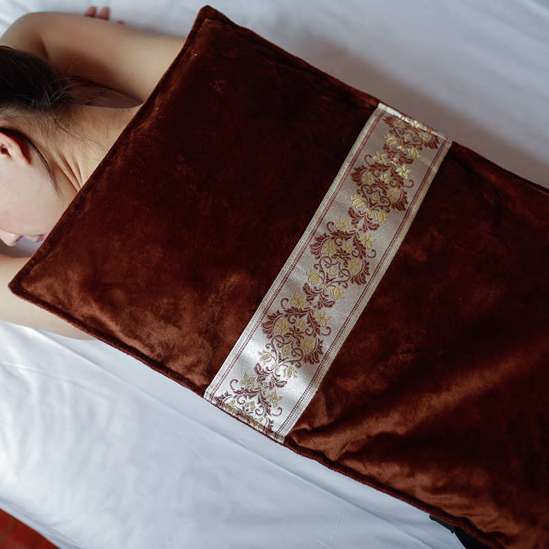 代发加大加宽70*40厘米艾草绒包  粗盐理疗包盐袋 海盐热敷包