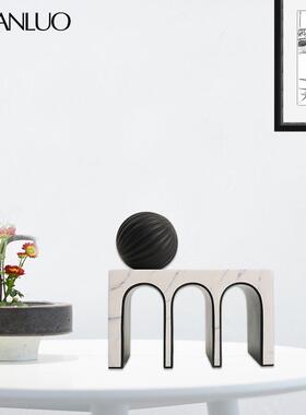 几何拱门艺术树脂摆件展厅样板间装饰酒店前台书架摆设家居工艺品