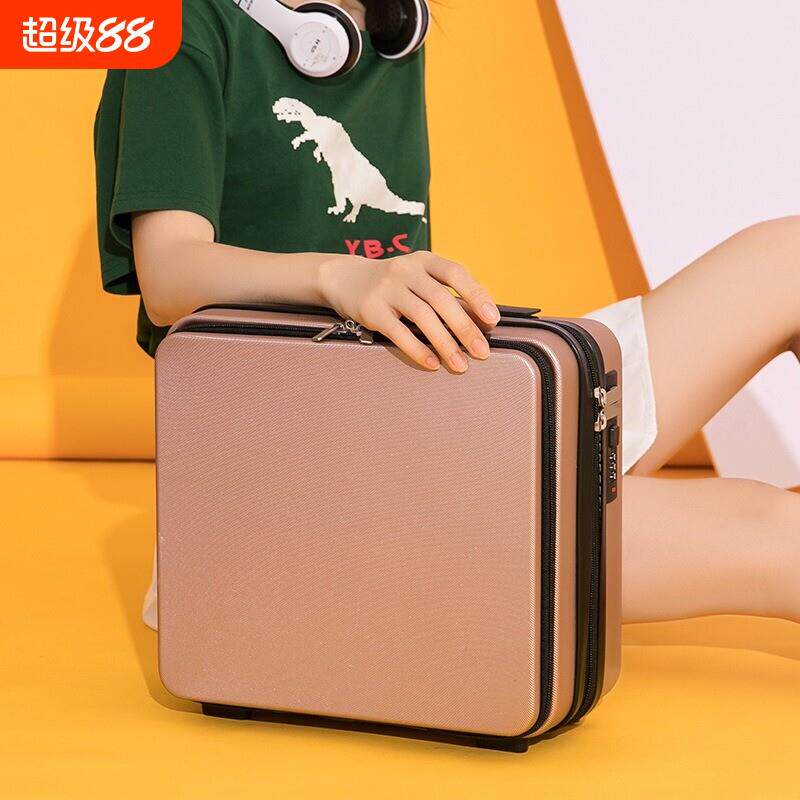 旅行箱韩版印刷图案登机箱开口便捷手提迷你收纳化妆箱包