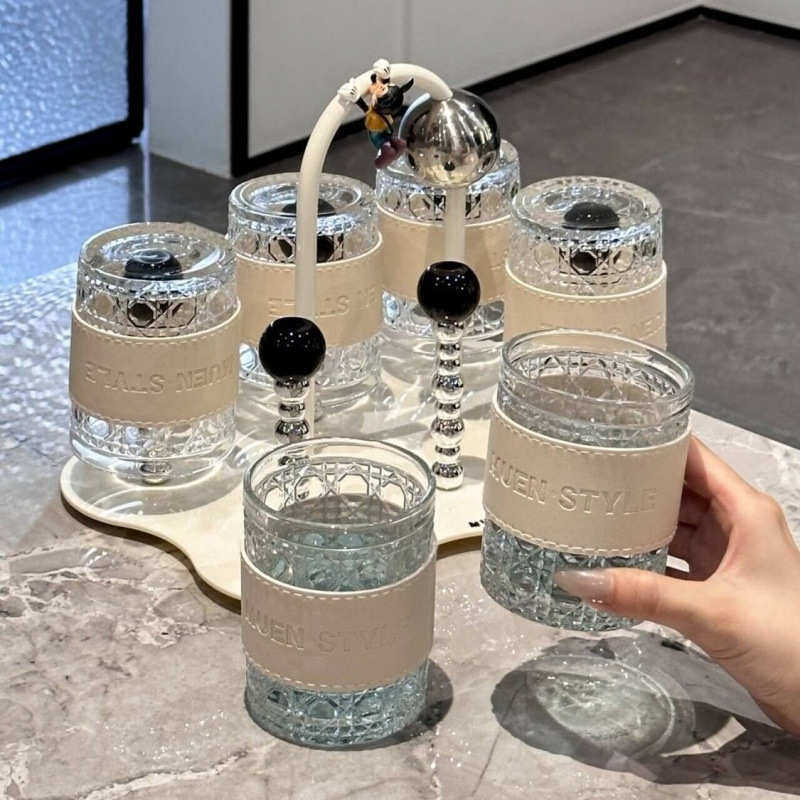 轻奢杯具套装家用客厅待客茶水杯奶油风乔迁新居杯子高级感默认项