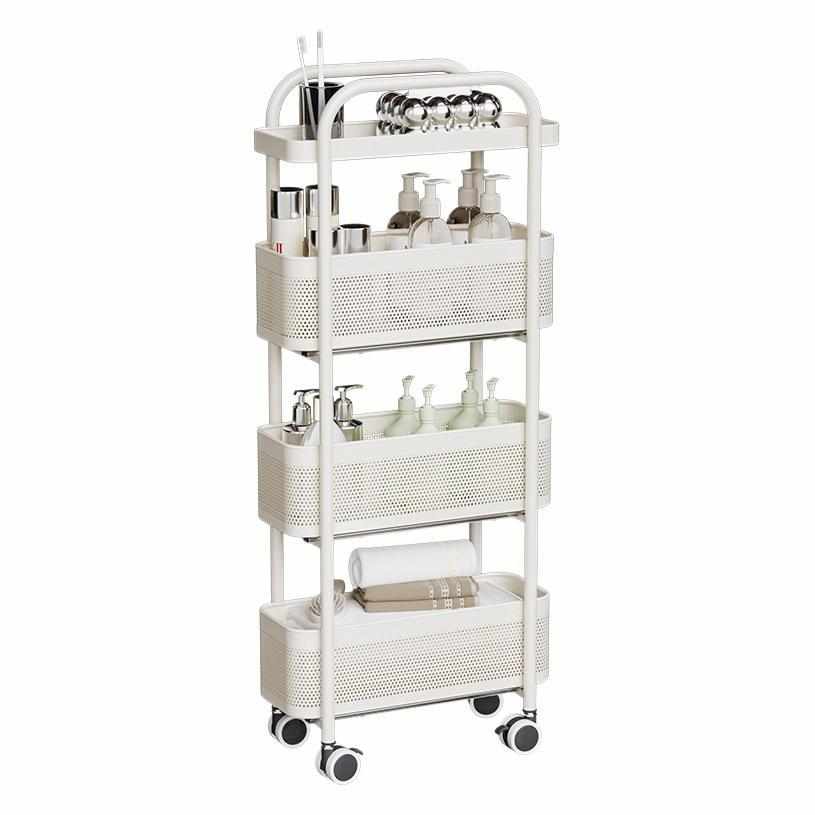 多层置物架窄夹缝隙柜厨房置物架落地冰箱小推车卫生间抽拉收纳架