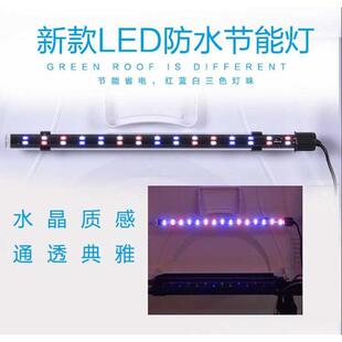 鱼缸led灯 防水增艳潜水灯三基色水族箱龙鱼灯小型七彩照明灯管