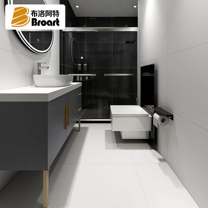 瓷砖柔光砖通体纯白瓷砖600x1200卫生间墙砖客厅地砖地板砖
