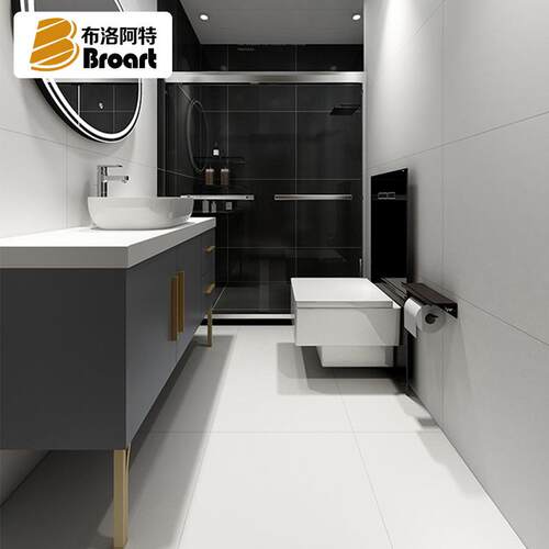 瓷砖柔光砖通体纯白瓷砖600x1200卫生间墙砖客厅地砖地板砖
