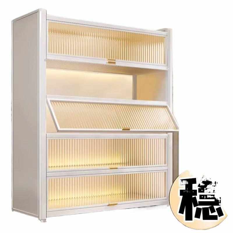 带落地置厨房物门储物柜微波炉柜子架家用橱柜多层收纳多功能加厚