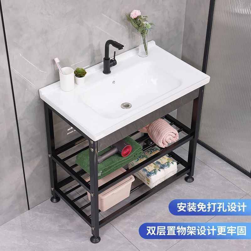 式免打孔不锈钢支架洗手盆组合柜简易式支架现代卫生间洗漱台轻邦,家装主材,浴室柜,淘宝优惠券,粉丝福利购,淘宝优惠卷