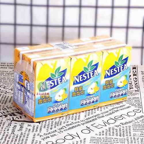 香港版NESTEA原味冰极柠檬茶蜂蜜雪梨冰爽茶饮品250ml*24盒整箱