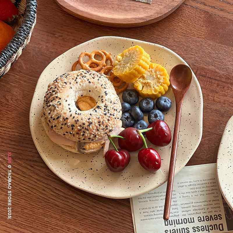 ins风餐具泼墨点盘陶瓷西餐摆盘牛排盘早餐盘甜品蛋糕平盘首饰盘,餐饮具,盘,淘宝优惠券,粉丝福利购,淘宝优惠卷