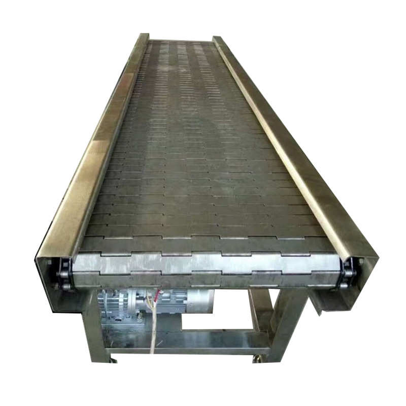 不锈钢链板输送机流水线重型板链输送带爬坡提升机传送带传送机