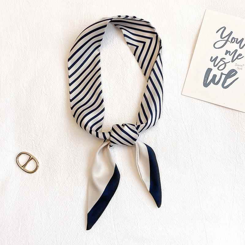 秋季细窄长条围巾新款韩国条纹领巾绑包带时