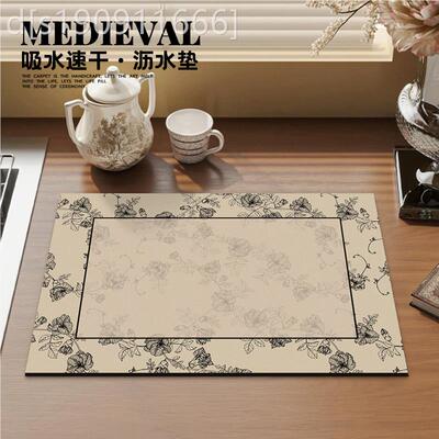 式复11.16繁古厨房台面吸水垫洗水池手台法龙头桌水面隔热垫硅藻