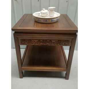 纯实木沙发边台几角架几侧边柜中式正02-66B小茶方桌几茶桌鱼缸架