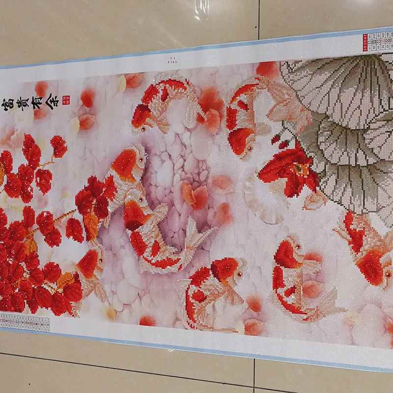 5贴D钻石画绣412好的成品图富贵余竖版半贴纯字手工十绣成有品出