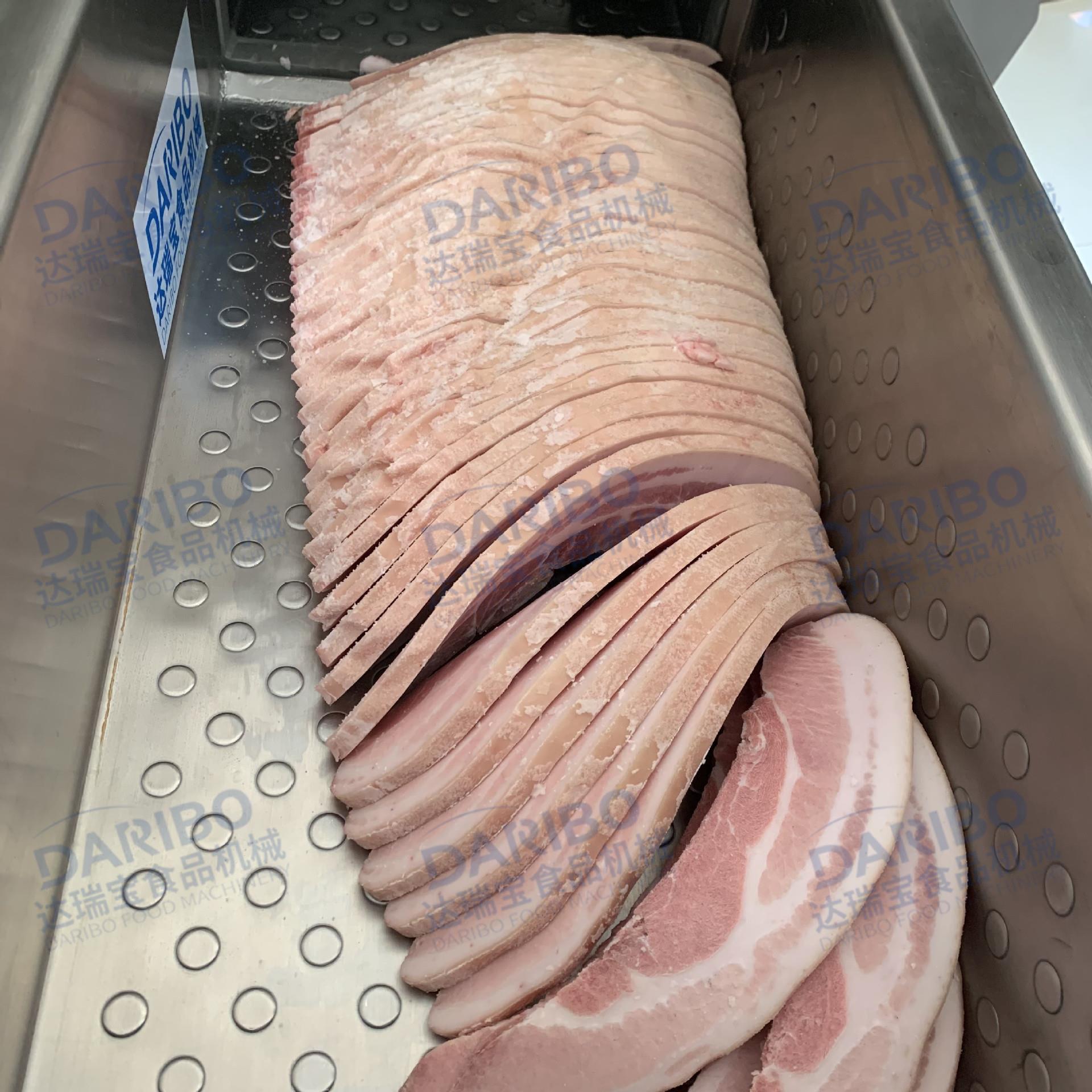 l冷冻牛上脑切片机 牛肉肋眼肉切块机 新鲜带骨大排切块砍排机