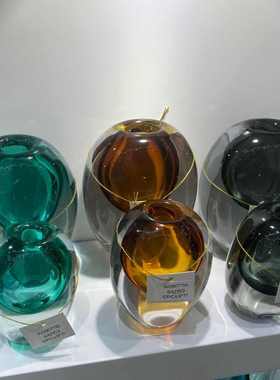 琉璃花瓶创意简约现代轻奢客厅玄关家居软装插花玻璃装饰品摆件小