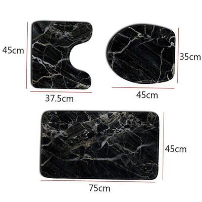 3 Pcs 15 Styles Bath Mat Set Bathroom Carpet Rug Toilet Mat