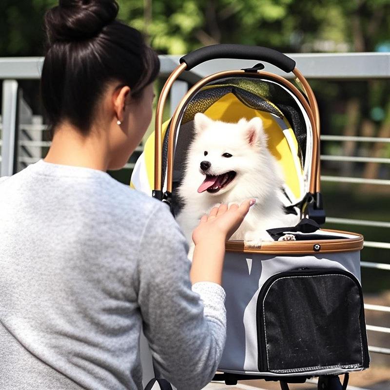 新款宠物推车可分离式提篮轻便可折叠中小型猫犬四季通用方便出行