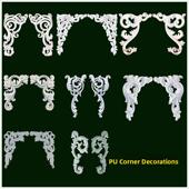 天花板花雕刻无石膏线顶部角花装 饰线欧式 饰花 天花板Pu角花装 法式