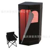 源头厂家汗蒸房黑色汗蒸箱家用桑拿全封闭海外成人折叠家庭发汗箱