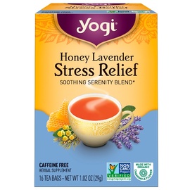 Yogi Tea蜂蜜薰衣草睡眠茶天然不含咖啡因抚平和缓解紧张睡眠