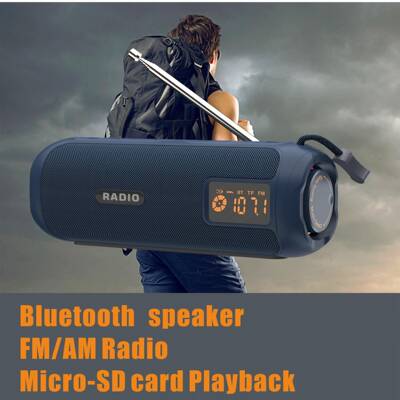 新款P12A便携式蓝牙音箱运动户外插卡音响旋钮调台收音机4500mAh
