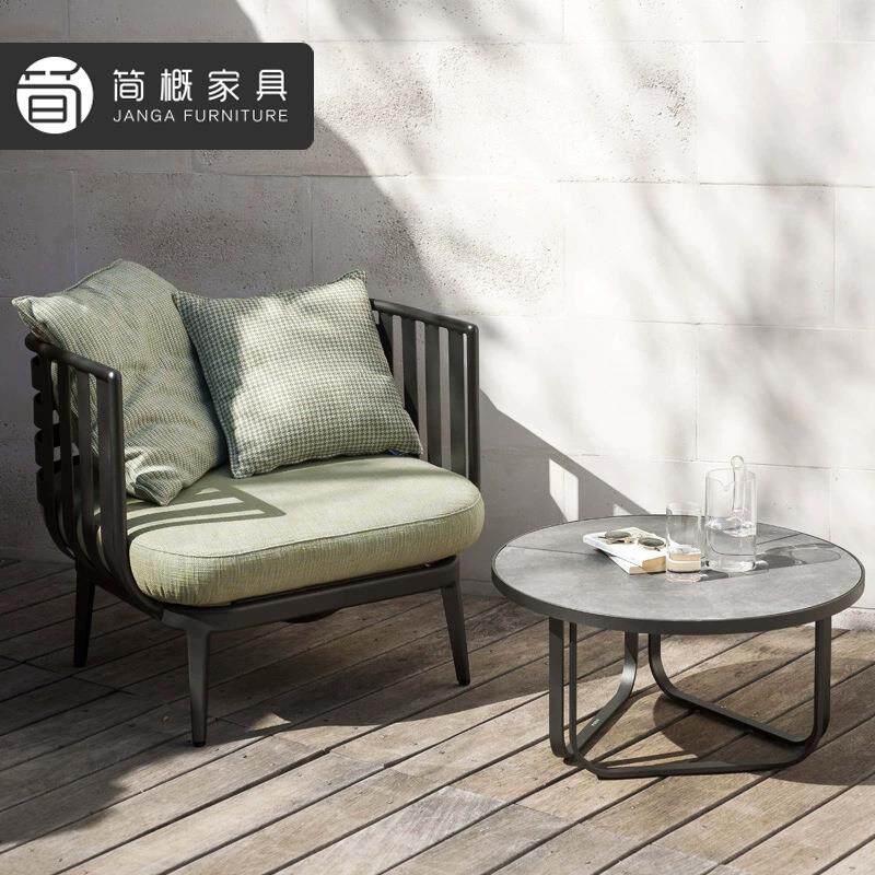 休闲户外别墅庭院沙发组合露台防水防晒茶几沙发椅套装酒店沙发