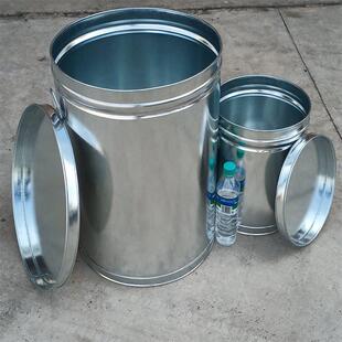 装米桶铁桶圆桶加厚家用米缸10斤20装防虫防潮密封带盖子陈皮储存