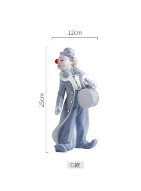 高档北摆欧复古马团小丑件搞笑喜剧陶瓷人家物居戏装饰摆设创意礼