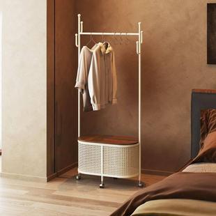 堡讯意式衣帽架卧室落地挂衣架入户家用衣服置物架床边晚拉车盖布