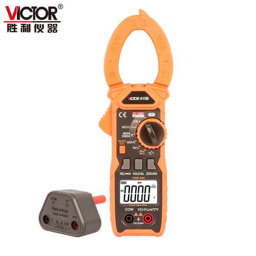 胜利直流高压1500V真有效值钳表交直流光伏用数字钳形表VC615B