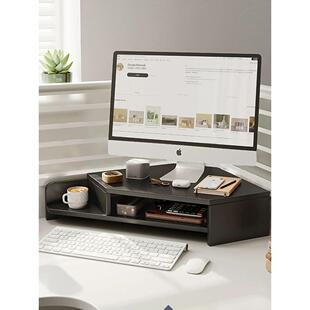 电脑增高架桌面转角台式收纳层架子办公室显示器擡高底座支架置物