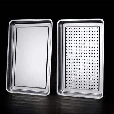 304不锈钢蒸饭盘商用蒸饭盘蒸饭车蒸饭盘蒸饭柜矩形方板60*40