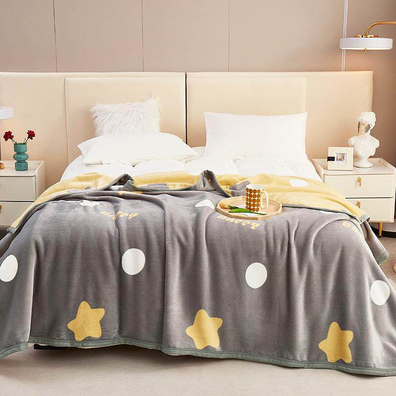 法兰绒双面绒云毯冬复合保暖毛毯单双人加厚保暖床单盖毯铺床毯子