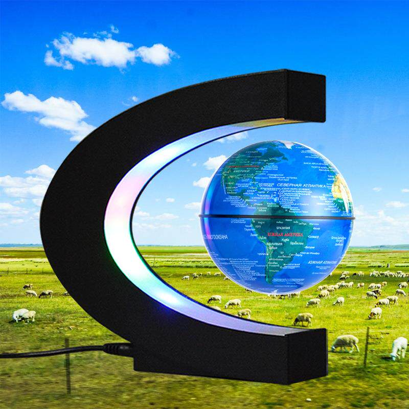 俄文语地悬球仪磁浮地球仪磁出悬浮地球俄仪347口俄罗斯语地球仪