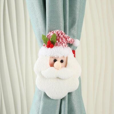 Christmas Curtain Tieback, Festive Window Decor Cartoon Tie